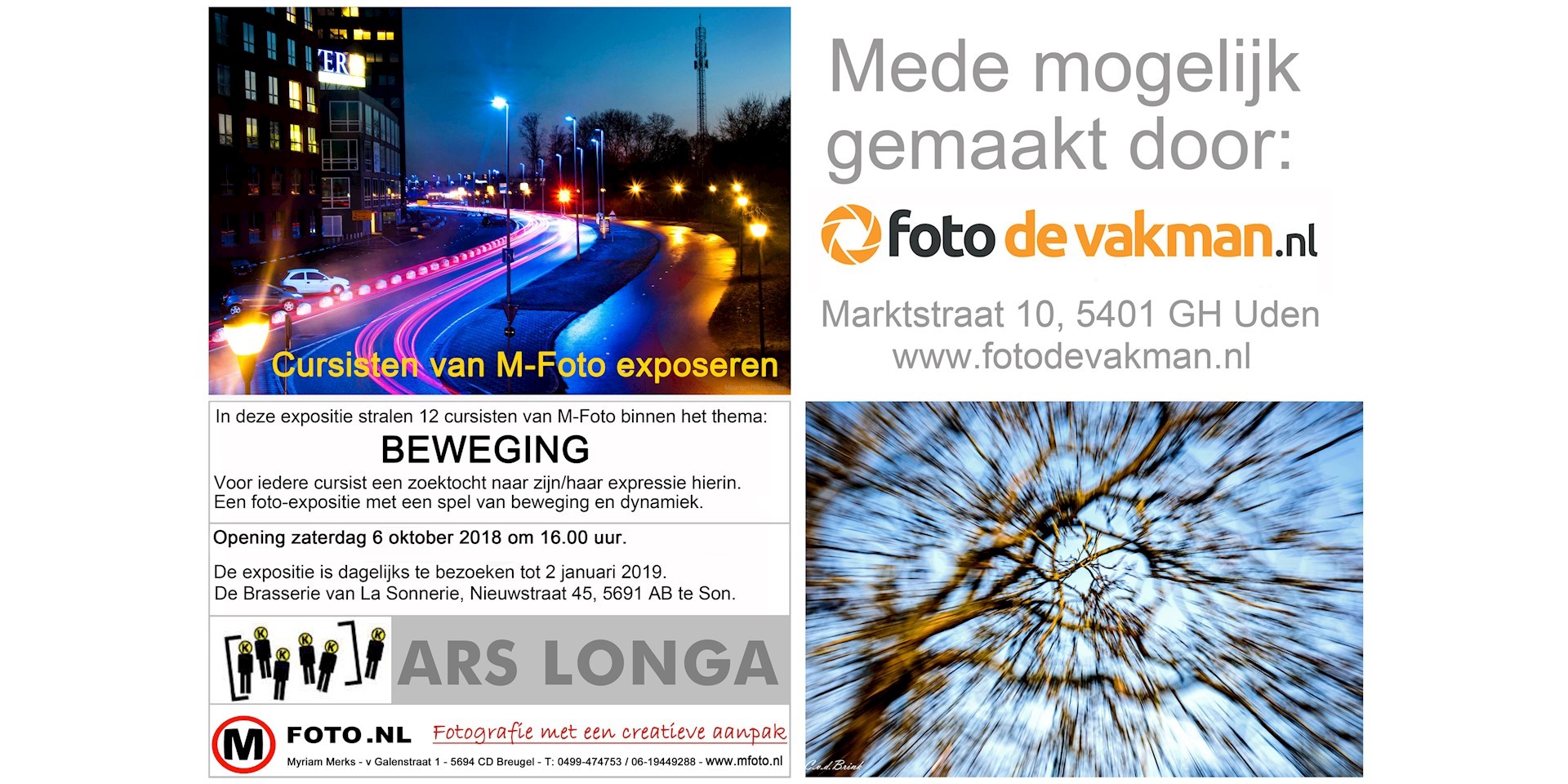 Expositie "Beweging" van 6 oktober 2018 t/m 02-01-2019