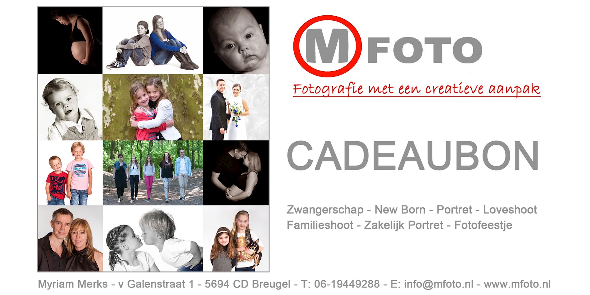 Fotocadeaubon voor een fotocursus/workshop of fotoshoot